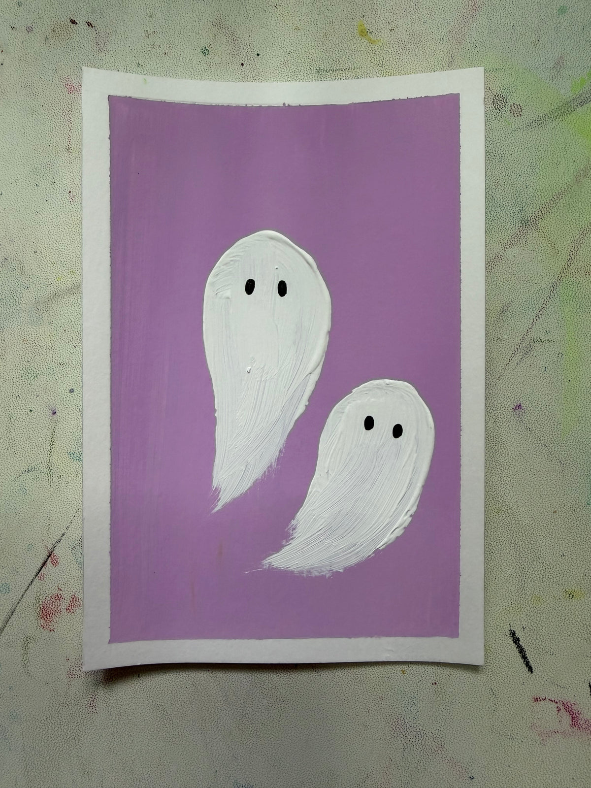Little Ghosts | Original 4x6 Halloween Painting