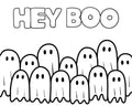 Hey Boo | Printable Halloween Coloring Page