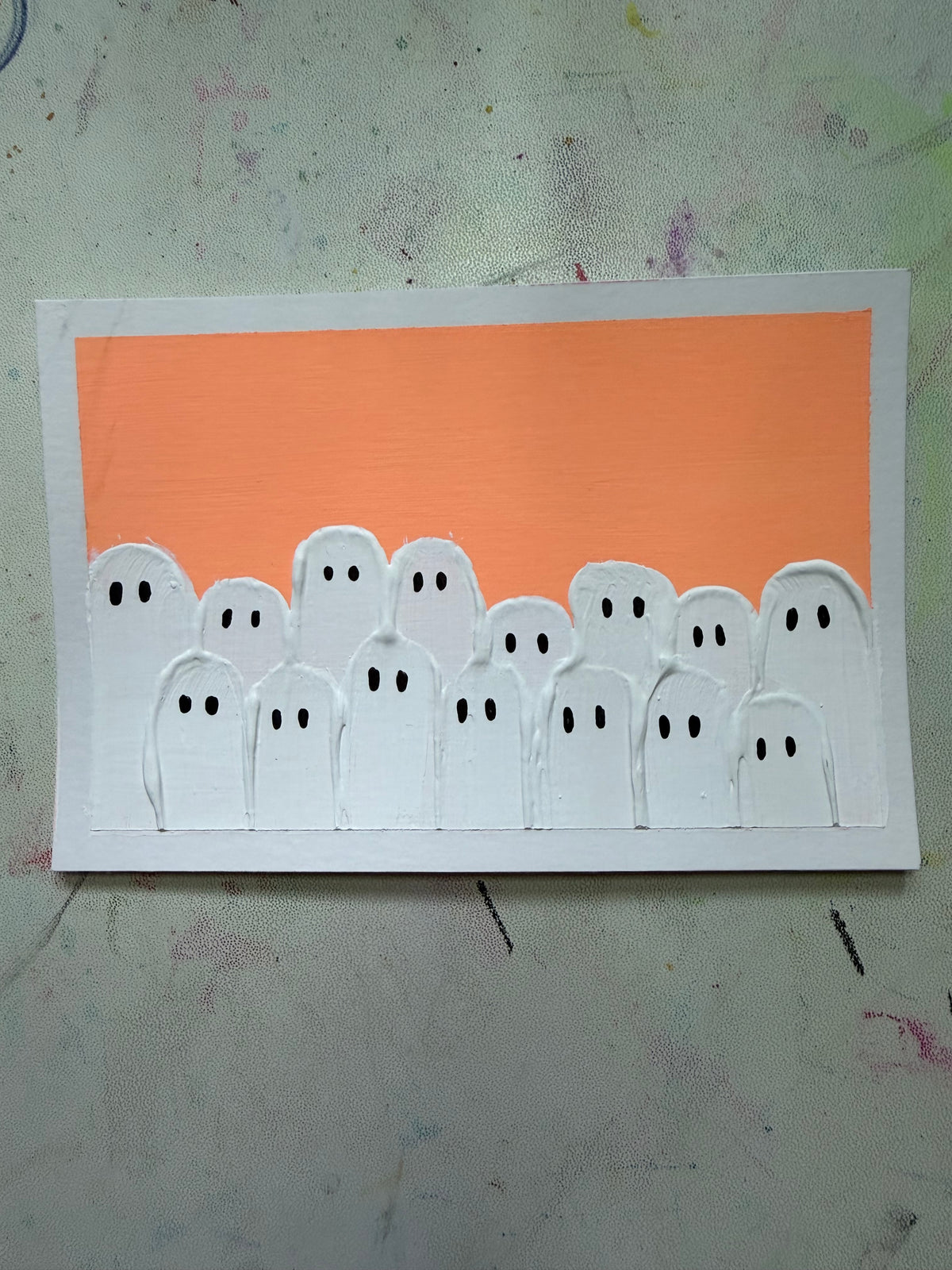 Little Ghosts | Original 4x6 Halloween Painting