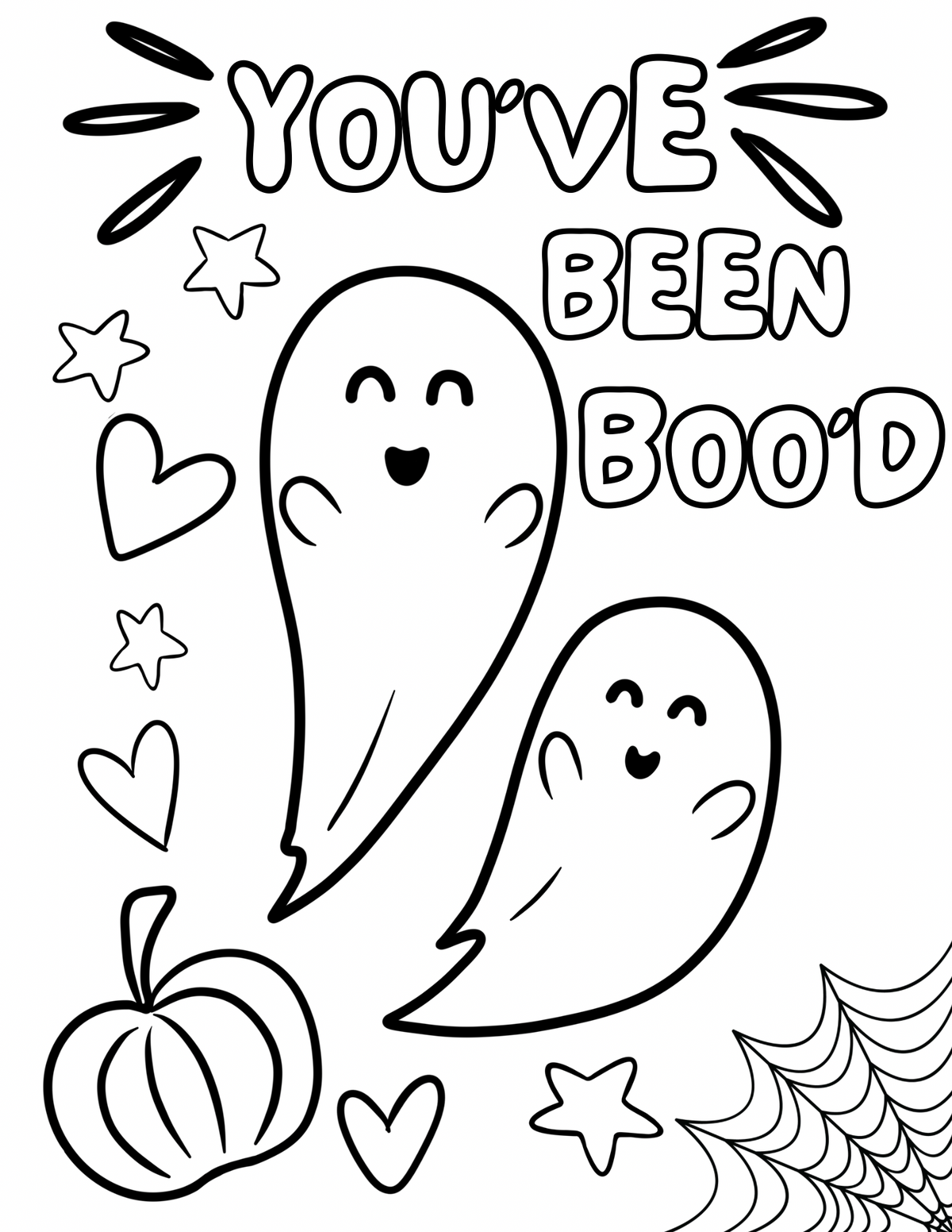 You’ve Been Boo’d | Printable Halloween Coloring Page